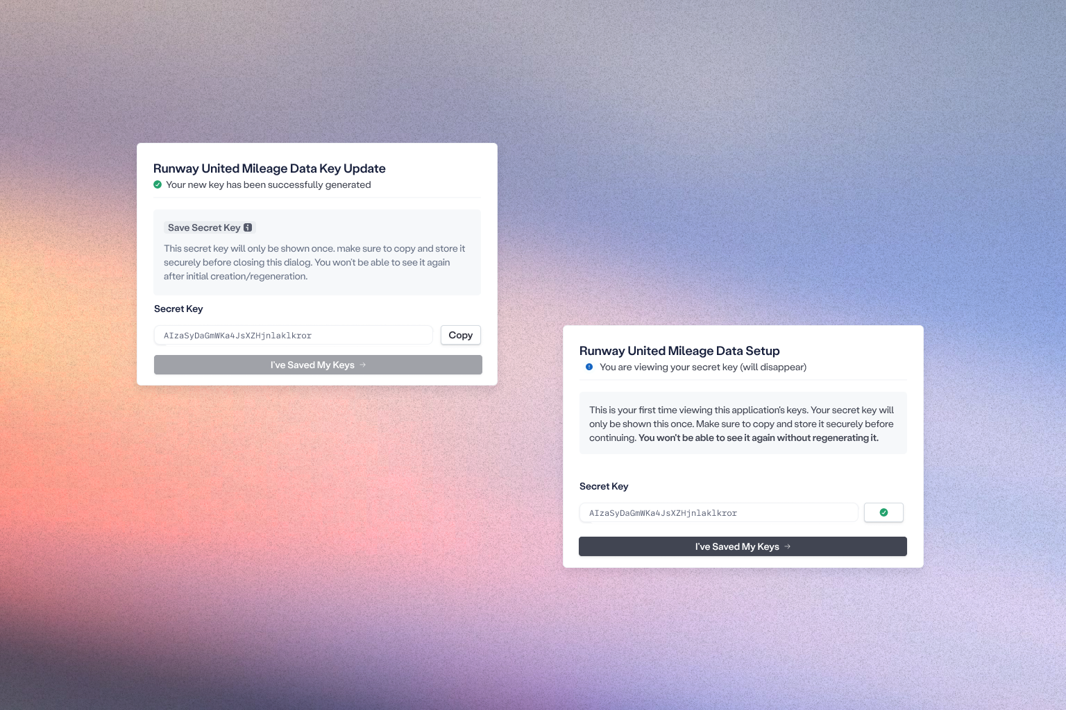 API Dashboard Interface