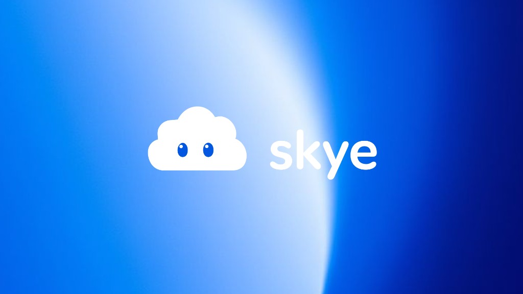 Skye browser UI concept on dark gradient